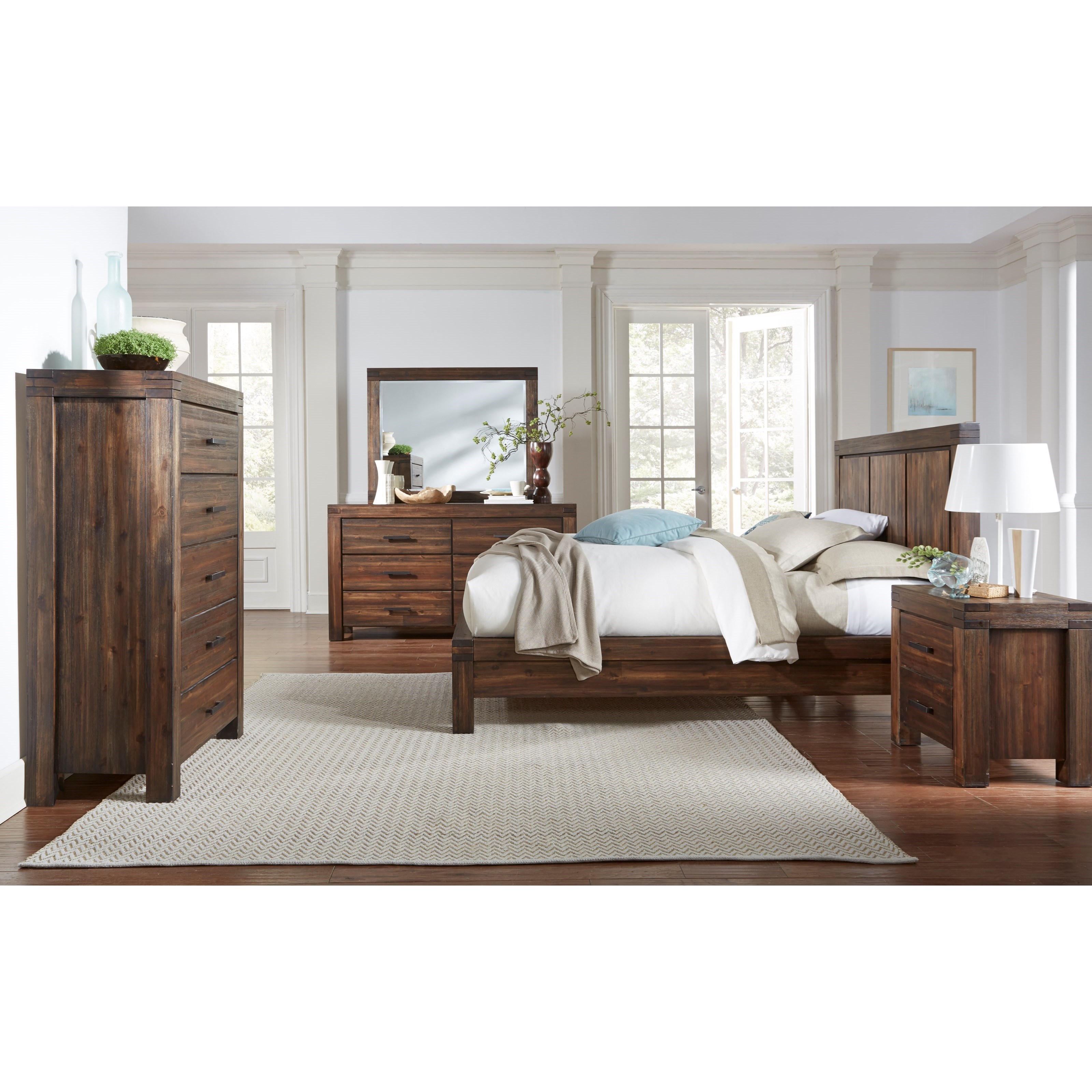 Modus International Meadow Nightstand with 2 Dovetail Drawers Reeds